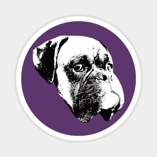 Boxer Dog Face Design - A Boxer Christmas Gift Magnet